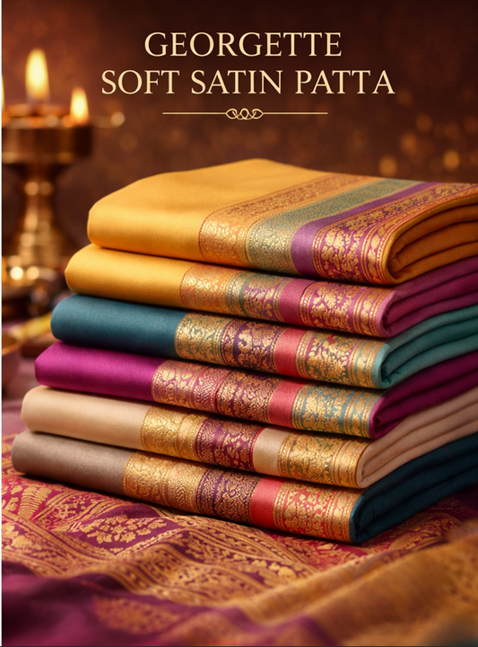 Georgette Soft Satin Patta